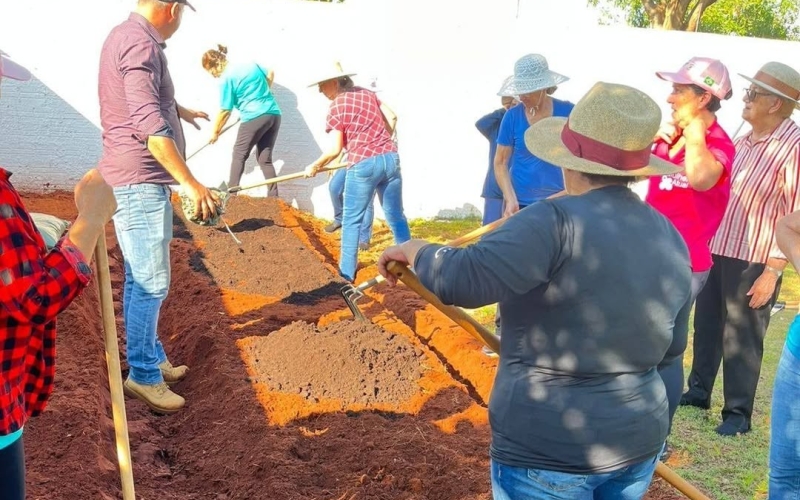 Hortas Comunitárias são Implantadas em Escolas de Guaporema.