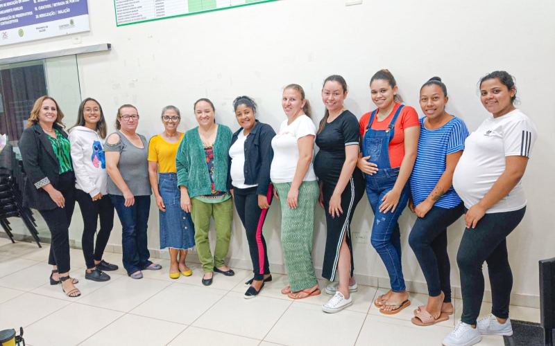 Secretaria Municipal de Saúde realiza mais um encontro do grupo de gestante de Guaporema